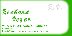 richard vezer business card